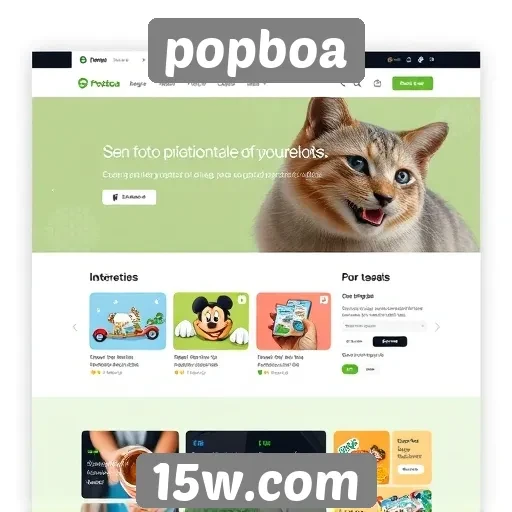 Análise da interface do usuário do site Popboa